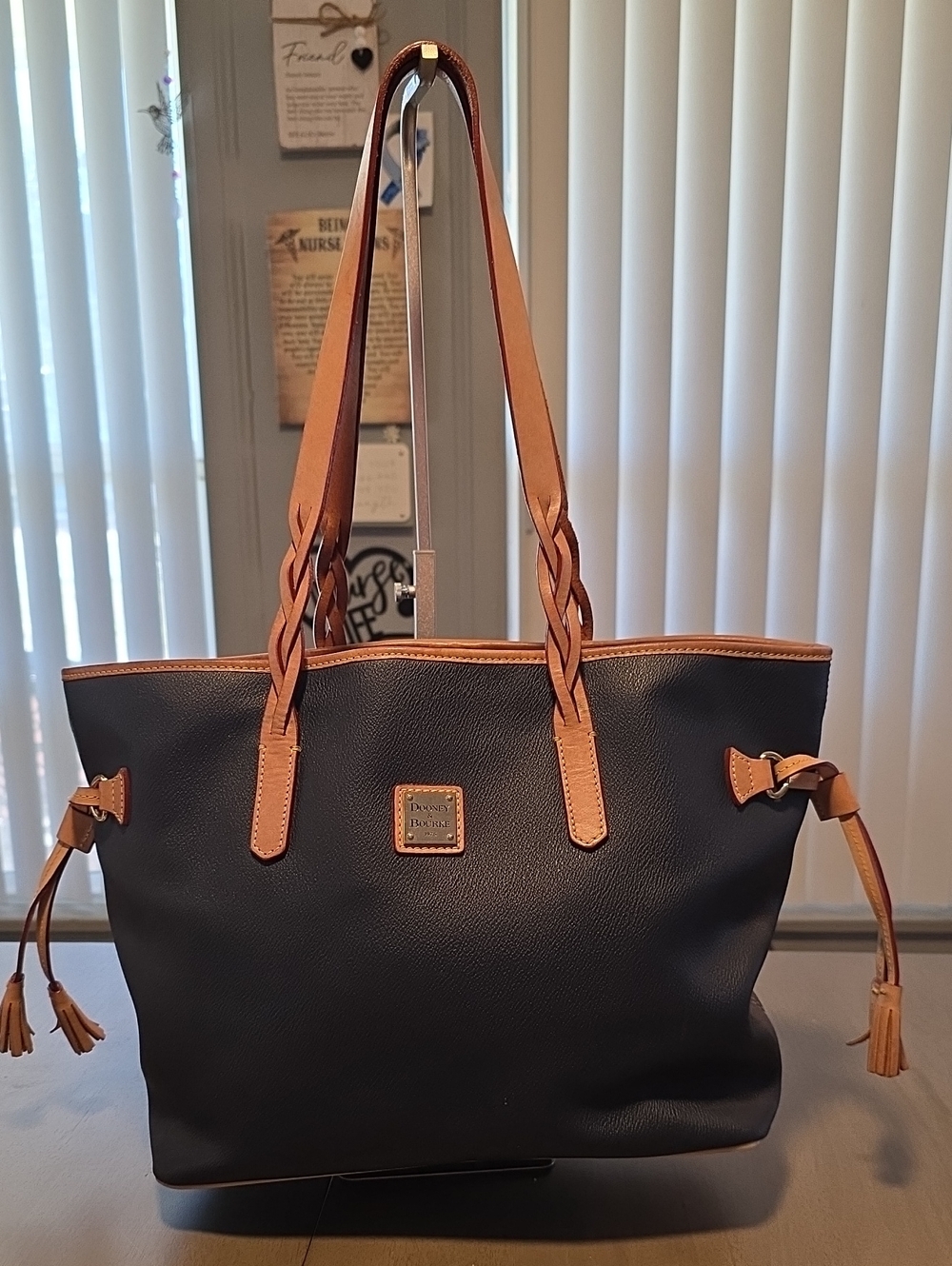 Dooney & Bourke Dark Blue "Jessie" Tote